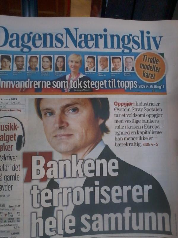 Banker terroriserer hele samfunn