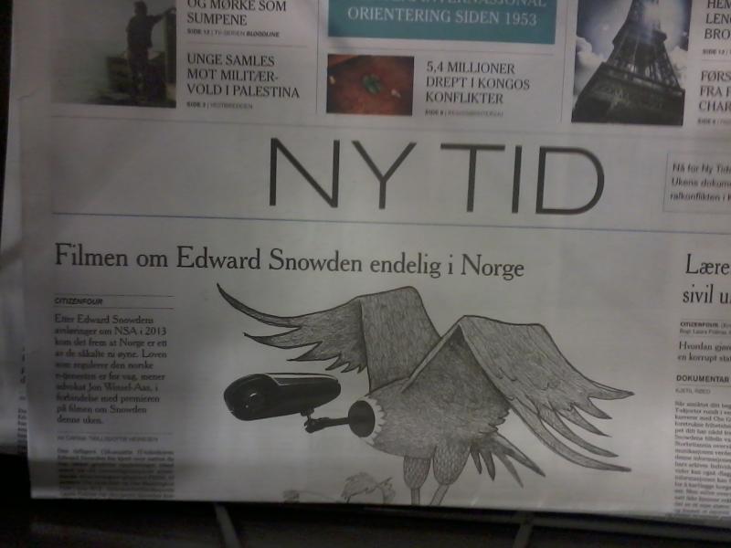 Edward Snowdens Film in Norge